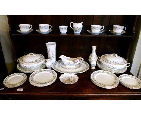 Aynsley Wild Tudor pattern part dinner and tea service together with a small quantity of matching ornaments   Condition: 