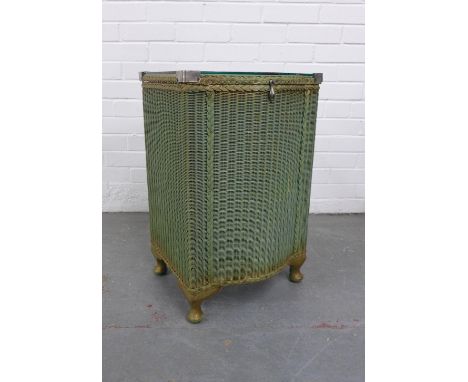 Lloyd loom style basket, 41 x 63 x 36cm.