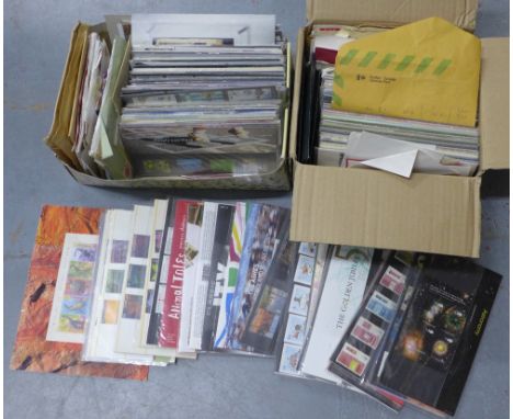 Collection of First Day cover stamps, stamps, etc, (two boxes)