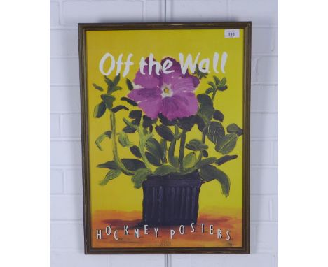 OFF THE WALL, a David Hockney framed poster, 45 x 62cm