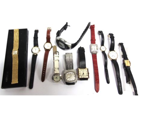 A COLLECTION OF WRIST WATCHES  including gentleman's watches by Sekonda, Accurist, Rotary and Lifemax; together with six lady