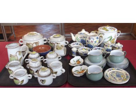 Royal Worcester "Evesham" vegetable pot, six ditto dishes, quantity of Masons "Regency ware", "Denby" stone ware dinner ware.