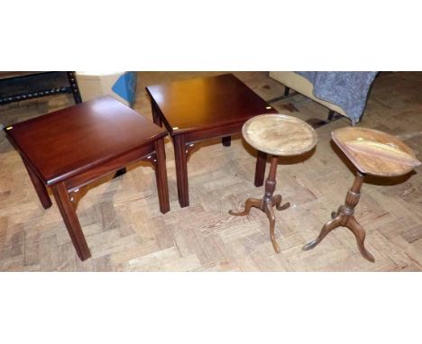 Pair of modern lamp tables and a pair of wine tables. Condition report: see terms and conditions