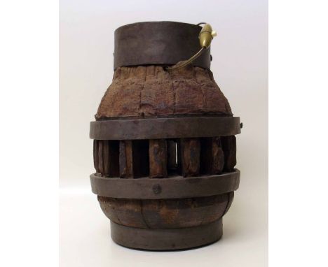 Lamp base made from old cartwheel hub. Condition report: see terms and conditions