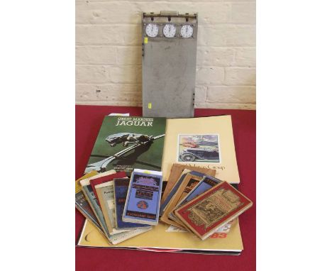 Collection of Pirelli calendars, Dunlop calendar, maps, triple lamp timer. Condition report: see terms and conditions