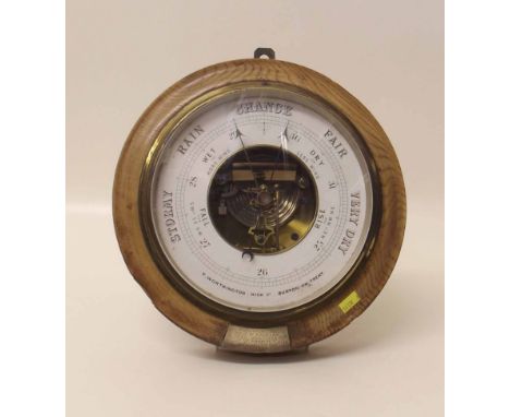 Aneroid barometer Worthington Burton-on-Trent.  This barometer was presented to James William Perkins on the occasion of his 
