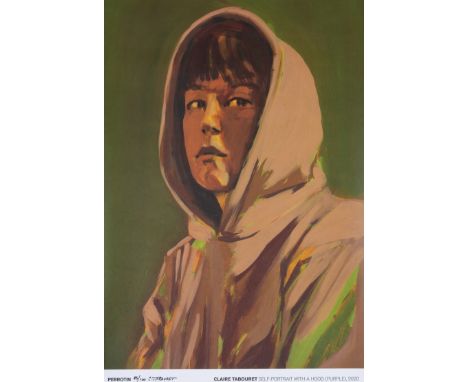 Claire Tabouret (b.1981)Self Portrait With a Hood (Purple)Offset lithograph in colours, 2020, signed and numbered 58 from the