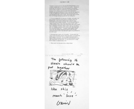 David Hockney (b.1937) Hotel by the Sea Xerox fax copy in 16 parts on xerox thermal paper, 1989, uncut as issued, timestamped