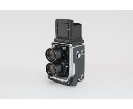 A Mamiya C220 Professional Medium Format TLR Camera, with Mamiya-Sekor f/4.5 135mm lens, body, VG, shutter working, lens, G-V