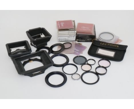A Selection of Camera Filters, including a Lee filter holder / bellows, Lee .6ND soft grad and more (a lot)
