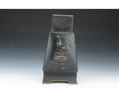A Cardinal Ruby Early Electric Darkroom Lamp, black, condition G, untested,