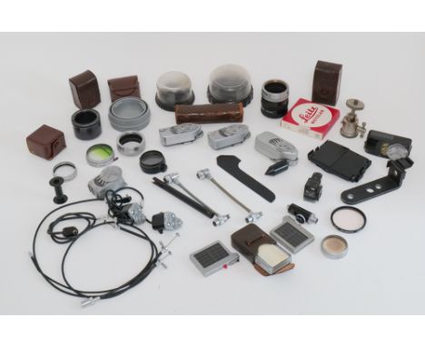 A Good Selection of Leica Camera Accessories, including filters, lens hoods, cable releases and more (a lot)