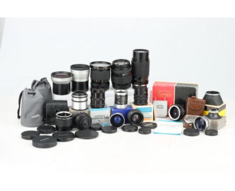 A Mixed Selection of Camera Lenses &amp; Accessories, from makers including Sigma, Sunagor, Photopia, Pentacon, &amp; more,