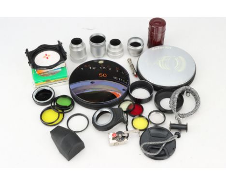 A Small Selection of Various Camera Accessories, including Leitz 16466M, 16471J, M mount rear cap and more (a lot)