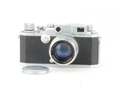 A Canon IV F 35mm Rangefinder Camera, chrome, serial no. 67878, body VG-E, shutter working, with a Canon Serenar 50mm f/1.8 l