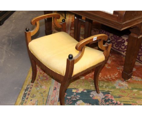 A BIEDERMEIER  DRESSING STOOL