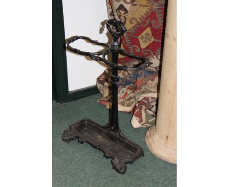 A VICTORIAN CAST IRON STICK STAND