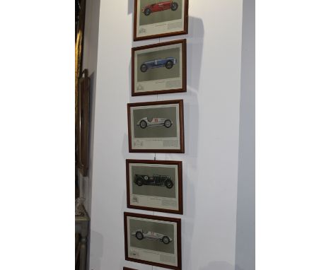 A GROUP OF NINE PRINTS AFTER HANS MUTH, VINTAGE RACING CARS