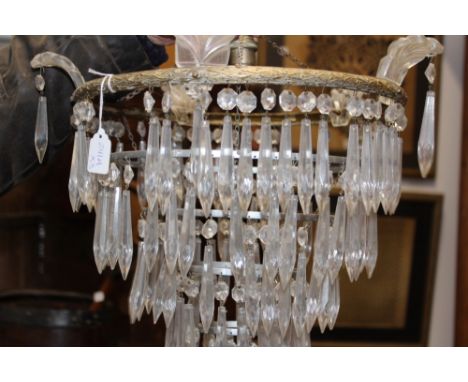 THREE CUTGLASS WATERFALL LIGHT FITTINGS