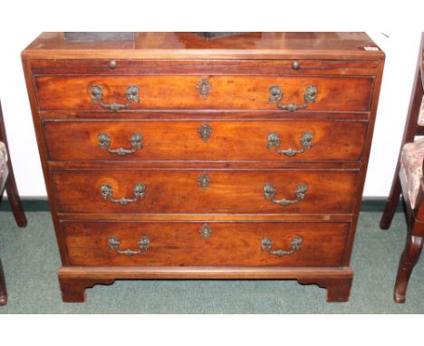 A LATE 18TH.C.MAHOGANY CADDY TOP BATCHELOR'S CHEST