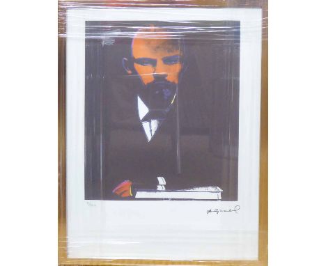 ANDY WARHOL 'Lenin', lithograph, with Leo Castelli blue stamp verso and George Israeli editeur embossing lower left, from an 