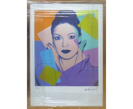 ANDY WARHOL 'Karen Kain', lithograph, with Leo Castelli blue stamp verso and George Israeli editeur embossing lower left, fro