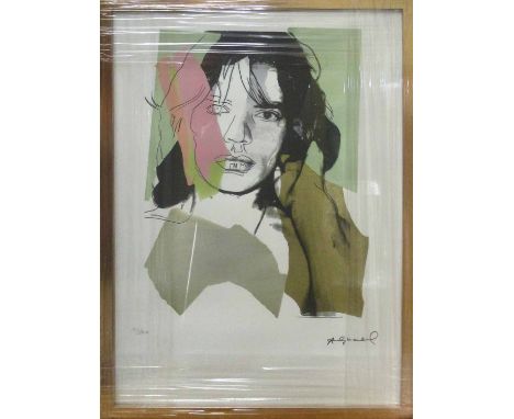 ANDY WARHOL 'Man's portrait', lithograph with Leo Castelli blue stamps verso, and George Israel Editeur embossing lower left,