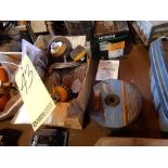 LOT GRINDING WHEELS, WIRE BRUSHES, ETC.