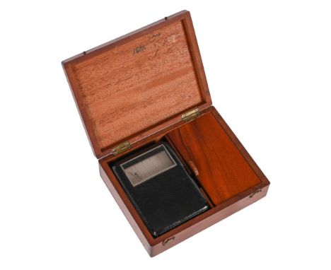 A RARE POCKET BAROGRAPH IN ORIGINAL MAHOGANY CASEJULES RICHARD, PARIS, FOR RETAIL BY LUTZ AND SHULTZ FLORIDA AND BUENES AIRES