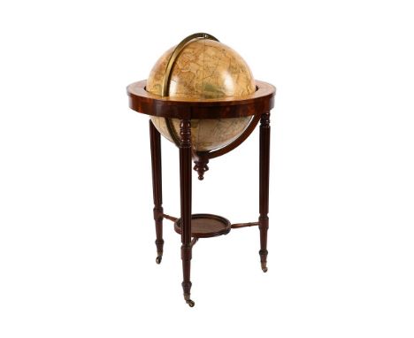 A GEORGE III/REGENCY EIGHTEEN-INCH CELESTIAL FLOOR-STANDING LIBRARY GLOBEW. AND T.M. BARDIN, SOLD BY WILLIAM FRASER, LONDON, 