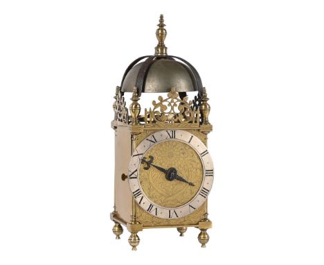 A FINE AND HOROLOGICALLY SIGNIFICANT JAMES I 'FIRST PERIOD' LANTERN CLOCKWILLIAM BOWYER, LONDON, CIRCA 1620The separately wou