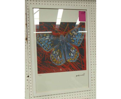 ANDY WARHOL 'Butterfly', lithograph from Leo Castelli Gallery, stamped on reverse, edited by G. Israeli on Arches paper, edit
