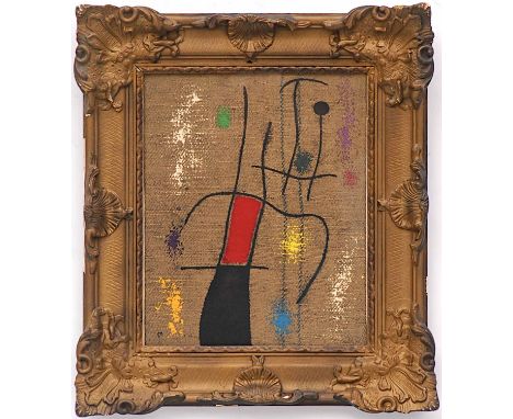 JOAN MIRO, off set lithograph, suite: 'Femmes', 38cm x 31cm, framed.