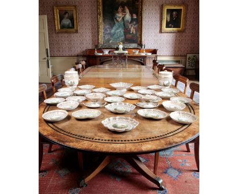 A DERBY PORCELAIN 'NAMED VIEW' PART SERVICE&nbsp;marked and inscribed to the bases, the cream ground decorated throughout wit