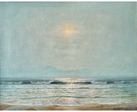 Charles Dunlop TRACY (1870-1948) Seascape  Oil on canvas, signed, 39.5 x 49.5cm.