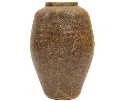 Bernard Howell LEACH (1887-1979) Sgraffito vase Stoneware with salt glaze, impressed Leach Pottery seal and personal mark, he