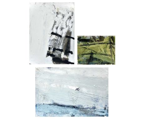 Adam MILFORD (1979) Three mixed media works on card, 2016 Each signed and dated to versoMeausremaents - 31 x 23 cm, 20.7 x 31