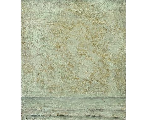 Julian DYSON (1936-2003) Seascape ('87) Oil on canvas, signed and dated '87, 36 x 30.5cm.This work would benefit from a clean