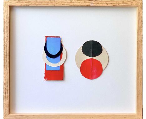 Terry FROST (1915-2003) Untitled (Two Christmas Cards) Mixed media collage, framed together 29 x 34.5cm.These two choice litt