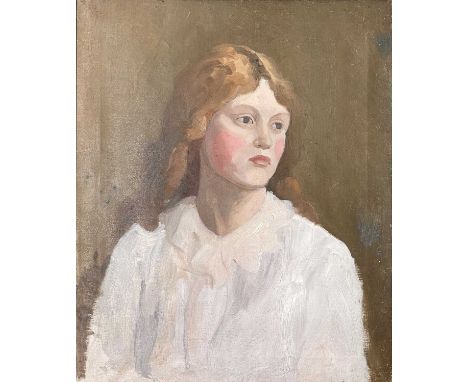 Newlyn School Portrait Oil on canvas, 61x51cmThis oil is in good stable condition. There are peripheral abrasions and the can