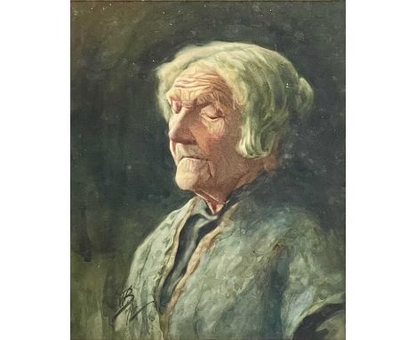 William Banks FORTESCUE (c.1855-1924) Portrait of an Old Fisher Woman Monogrammed and dated '94, 28 x 23cm.We can see no sign