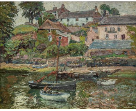 John Anthony PARK (1880-1962) A Cornish Creek&nbsp; Oil on panel, signed and dated 1915, 34 x 42.5cm.This early Park is in ve