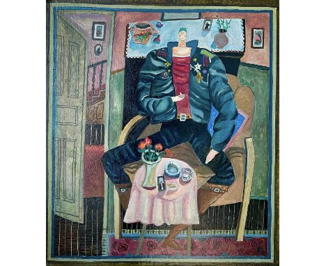Joanna CARRINGTON (1931-2003) (Reg PEPPER) Portrait of Terry  Oil on boardSigned 'RP'Inscribed to verso44 x 39cmProvenance - 