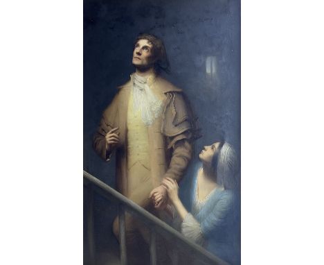 Harry Windsor-Fry (British 1862-1947): A Noise on the Stairs, oil on canvas signed 109cm x 66cm Provenance: private collectio
