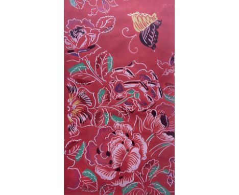Raoul Dufy (French 1877-1953): Butterfly and Floral design, gouache on paper unsigned 27cm x 48cmProvenance: with Leighton Fi