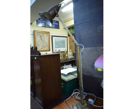 A rare early anglepoise lamp, probably 1930s, with three step base. 