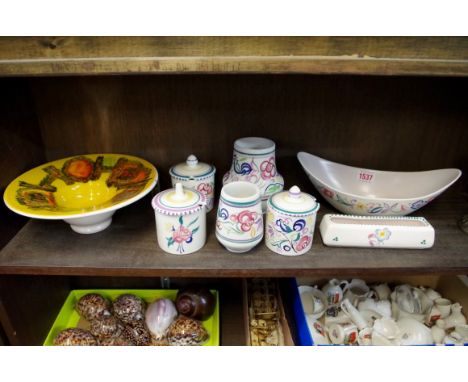 A small quantity of Poole pottery. 