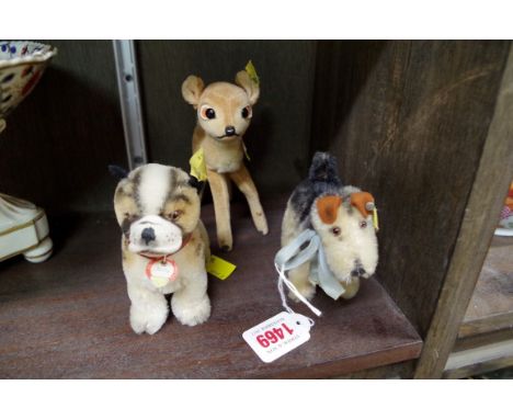 Three small Steiff animals. 