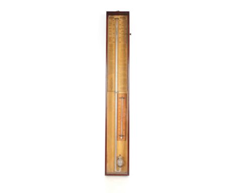 A 19th Century mahogany cased Admiral Fitzroy barometer