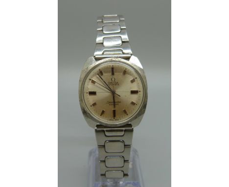 An Omega automatic Seamaster Cosmic wristwatch with sweep second hand, (lacking crown) 